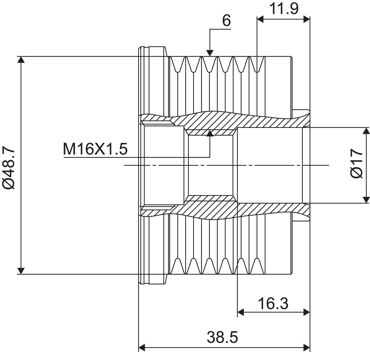 DISPOSITIVO RUOTA LIBERA ALTERNATORE